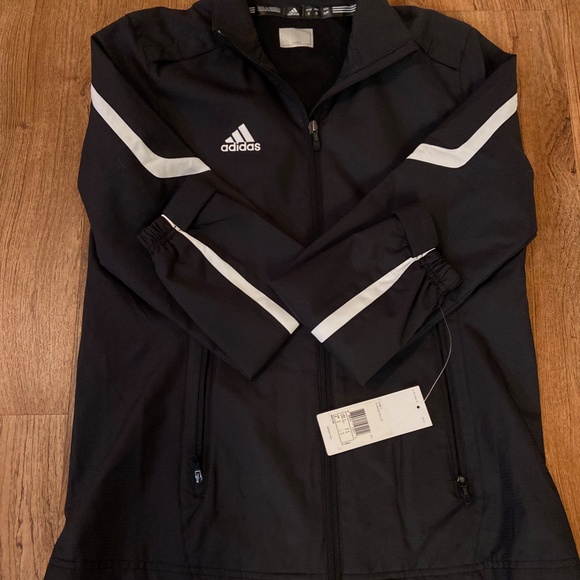 Black Adidas Windbreaker Jacket (Size Small) - Picture 2 of 13